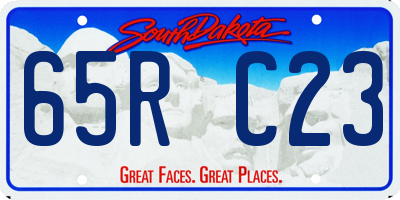 SD license plate 65RC23