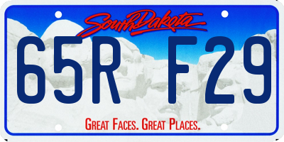 SD license plate 65RF29