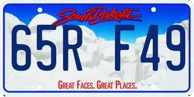 SD license plate 65RF49