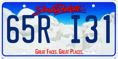 SD license plate 65RI31