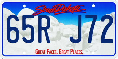 SD license plate 65RJ72