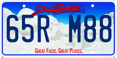 SD license plate 65RM88