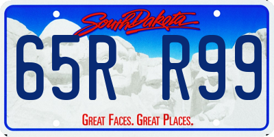 SD license plate 65RR99
