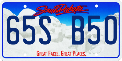 SD license plate 65SB50