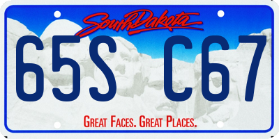 SD license plate 65SC67