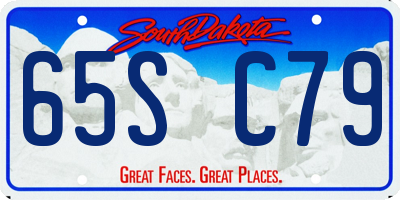 SD license plate 65SC79
