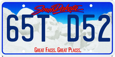 SD license plate 65TD52
