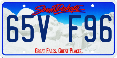 SD license plate 65VF96