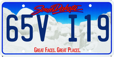 SD license plate 65VI19