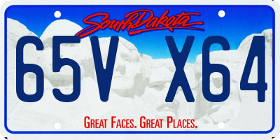 SD license plate 65VX64
