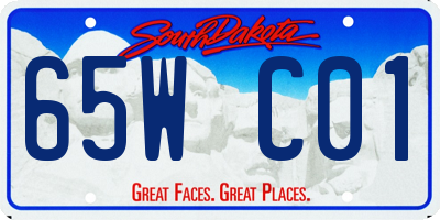 SD license plate 65WC01