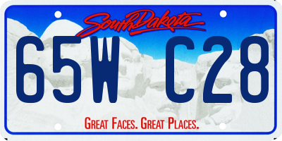 SD license plate 65WC28