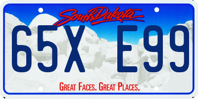 SD license plate 65XE99