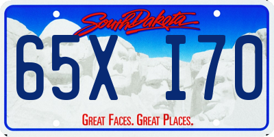 SD license plate 65XI70