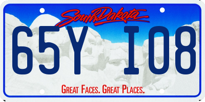 SD license plate 65YI08