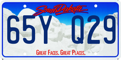 SD license plate 65YQ29