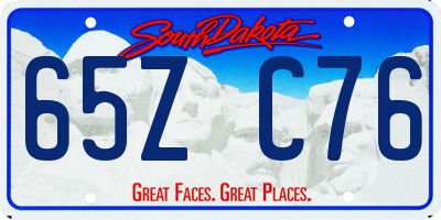 SD license plate 65ZC76