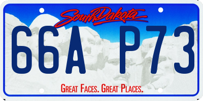 SD license plate 66AP73