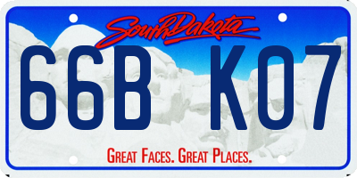 SD license plate 66BK07