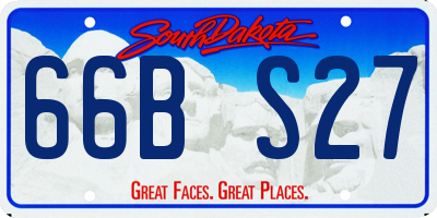 SD license plate 66BS27