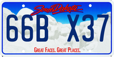 SD license plate 66BX37