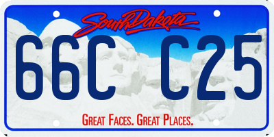 SD license plate 66CC25