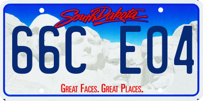 SD license plate 66CE04
