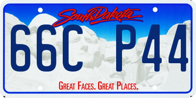 SD license plate 66CP44