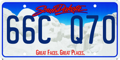 SD license plate 66CQ70