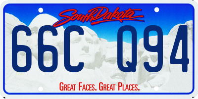 SD license plate 66CQ94