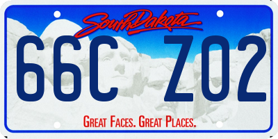 SD license plate 66CZ02