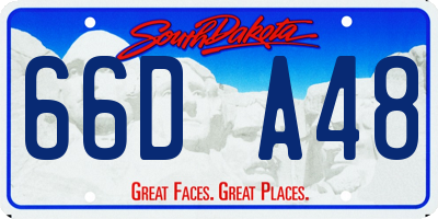 SD license plate 66DA48