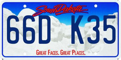 SD license plate 66DK35