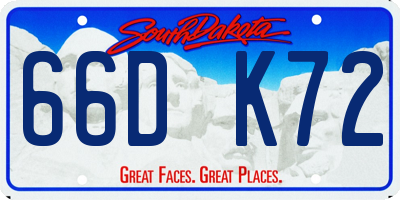 SD license plate 66DK72