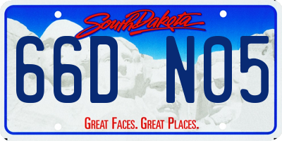 SD license plate 66DN05
