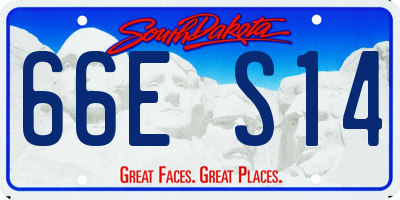 SD license plate 66ES14