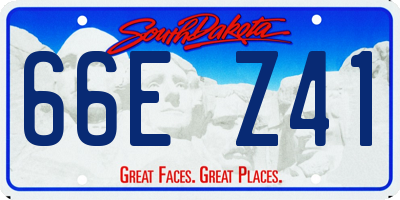 SD license plate 66EZ41