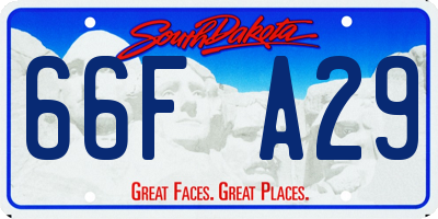 SD license plate 66FA29