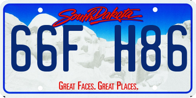 SD license plate 66FH86