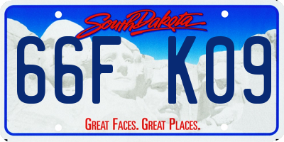 SD license plate 66FK09