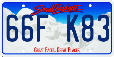SD license plate 66FK83