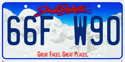 SD license plate 66FW90