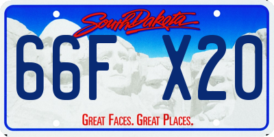 SD license plate 66FX20