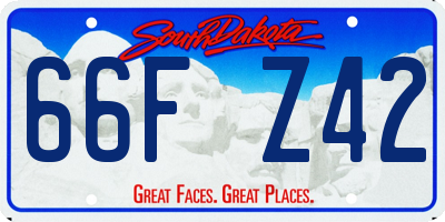 SD license plate 66FZ42