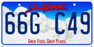 SD license plate 66GC49