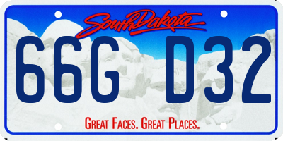 SD license plate 66GD32