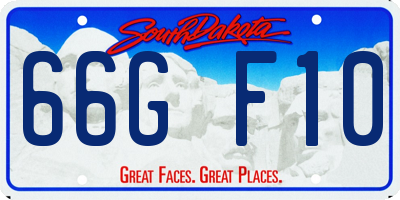 SD license plate 66GF10