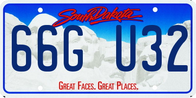 SD license plate 66GU32