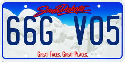 SD license plate 66GV05