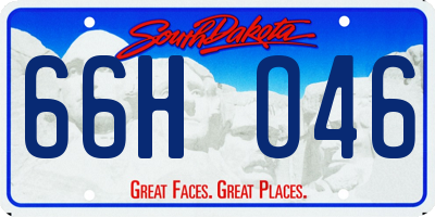 SD license plate 66HO46